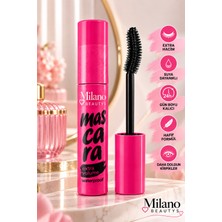 Milano Beautys Waterproof Maskara – Extra Hacim Veren Rimel, Belirgin Kirpik Görünümü