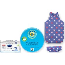 Penaten Alt Değiştirme Seti 3 Parça: Sema Baby Alt Açma Minderi + Bübchen Islak Mendil + Pişik Kremi - Mavi