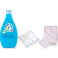 Penaten Baby Shower Hediye Seti 3 Parça: Pierre Cardin Kundak Havlu + Şampuan + Sema Baby Battaniye - Pembe
