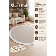 Enti Sisal Jül Halı Modern Desen Kaymaz Taban Gülerhalı