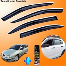 Friemats Renault Megane 1 Stw Cam Rüzgarlığı Nikelajlı Abs Krom Mügen Cam Rüzgarlığı 1996-2004 + Ebrayn 500ML Lastik Parlatıcı