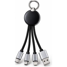 Ventoze Çoklu Şarj Kablosu Type-C Lightning Micro USB