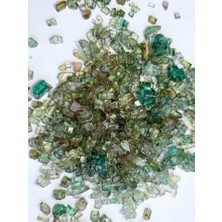 Tolu Dekoratif Kristal Cam Kırığı Epoksi Reçine Için Kırık Cam Mum Dekoratif Obje Hobi Amaçlı El Sanatları Süsleme Küçük Parçalı Cam Kırıkları Haki  ( 100 Gr) ( 3-6 mm Boyutlarında)