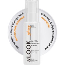 U Look uLOOK Leke Karşıtı SPF 50+ Güneş Kremi | UVA UVB Korumalı Beyazlık Bırakmayan Nemlendirici 50 ml