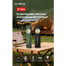 Klarus E5 Ultraince Tasarım, Üçlü Aydınlatma Performansı