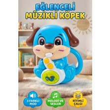Farbu Oyuncak Montessori Eğlenceli Köpek Düğmeli Işıklı Müzikli 3 Modlu 12 cm Eğitici ve Öğretici Bebek Oyuncağı