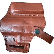 Rigor Universe Glock 17 19 Uyumlu Deri Pancake Owb Tabanca Kılıfı Kahverengi Sol El