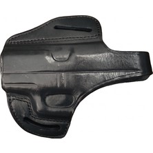 Rigor Universe Glock 43 43X Uyumlu Deri Pancake Owb Tabanca Kılıfı Siyah Sol El