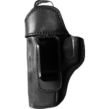 Rigor Universe Glock 17 19 Uyumlu Deri Klipsli Iwb Tabanca Kılıfı Siyah Sol El