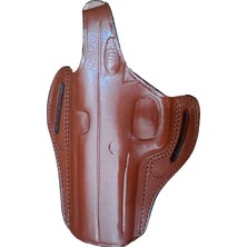 Rigor Universe Cz Shadow 2 Uyumlu Deri Pancake Owb Tabanca Kılıfı Kahverengi Sol El