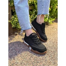 Labrona Kadın Bağcıklı Renkli Tabanlı Sneaker Yürüyüş Ayakkabısı