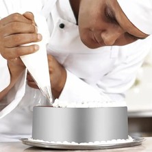 Fida Ayarlı Yuvarlak Pasta Çemberi Paslanmaz Yükseklik 15 cm