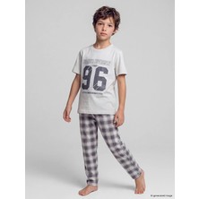 Lc Waikiki Yeni Sezon Gri Baskılı Erkek Çocuk Pijama Takım