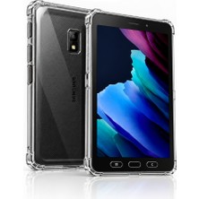 Fuchsia Samsung Galaxy Tab Active3 8 Inç SM-T577 Şeffaf Antişok Tablet Kılıfı – Darbe Emici Köşe Korumalı Esnek Kılıf