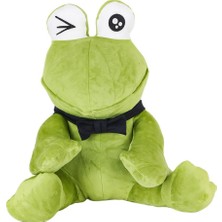 Akıllı Bayi 1430 Peluş Papyonlu Oturan Yeşil Kurbağa -My Friend Toys Aby