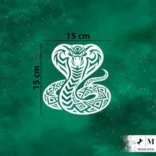 Meristeed Kobra Sticker - Araç Arka Camı, Kask, Motosiklet, Bilgisayar Kasası Mağaza Vitrin Dekoru, Dükkan Camları, Düz Yüzey Uyumlu  Oto Sticker - Etiket