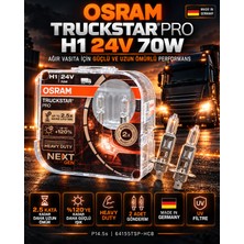 Osram H1 Truckstar Pro 24V 70W 2’li Set – +%120 Güçlü Işık, 2.5x Uzun Ömür, Heavy Duty