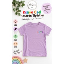 Atölyemix T-Shirt Çocuk %100 Pamuk 5-6 Yaş Kız&erkek Kişiye Özel (Isim) Tasarımı