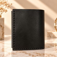 Felora Leather Felora Hakiki Deri Erkek Cüzdanı – 3 Katlı Trifold, El Yapımı El Dikişi, 10 Kart Kapasiteli