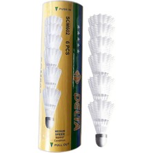 Delta Orta Hız Sevenler Için Pratik Kutusunda 6 Adet Mantar Kafa Deluxe Badminton Topu