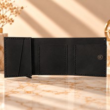 Felora Leather Felora Hakiki Deri Erkek Cüzdanı – 3 Katlı Trifold, El Yapımı El Dikişi, 10 Kart Kapasiteli
