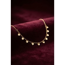 Callerrons Accessories Gold Pirinç Kalp Model Kadın Kolye - EBJ260926W47075