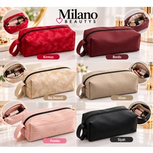 Milano Beautys Fermuarlı Makyaj Çantası – Geniş Hacimli Kozmetik ve Kişisel Bakım Çantası, 6 Renk Seçeneği