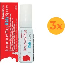 Imuneks Imumax Plus Kids Boğaz Spreyi 20 ml - 3 Adet (Toplam 60 Ml) - Dezenfektan Hediyeli