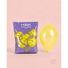 Hbk Balon Floresan Sarı Balon 11 Inç 100 Adet, Neon Renkli Doğum Günü Uv Gece Partisi Süsleme Balonu