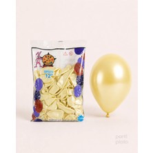 Hbk Balon Metalik 12"krem Renk Balon 100 Adet