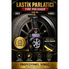 4e Care Lastik Parlatıcı 500 ml Islak Görünüm Uzun Süre Etkili (Lastik Süngeri Hediyeli)