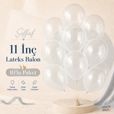 Marlon Balon Şeffaf Lateks Balon 11 Inç 10 Adet Doğum Günü Nişan Düğün Baby Shower Parti Süsleme Balonu