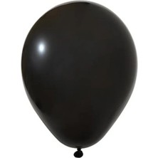 Hbk Balon 12" Siyah Renk Balon 100 Adet