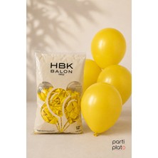 Hbk Balon Balon Tek Renk 12" 100LÜ Sarı Hbk