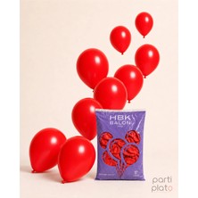 Hbk Balon 100'LÜ Pastel 11" Balon Hbk Kırmızı