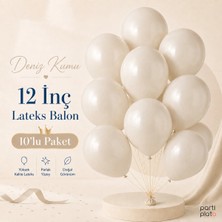 Marlon Balon Pastel Deniz Kumu Lateks Balon 12 Inç 10 Adet Doğum Günü Nişan Düğün Baby Shower Parti Süsleme Balonu