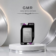 GMR Sertifikalı 2 Adet 50 Gr Külçe Gümüş 999 Ayar