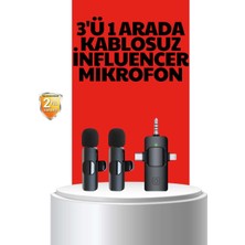 Birsence Kablosuz Mikrofon - Telefon ve Bilgisayar Uyumlu