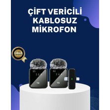 Birsence 2in1 Kablosuz Yaka Mikrofonu Ios ve Android Uyumlu