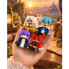 Vrd Chloe Frieren Beyond Journey’s End 4’lü Mini Anime Figür Seti Frieren Fern Himmel Stark Pixel Art 3D Baskı Masaüstü Dekor