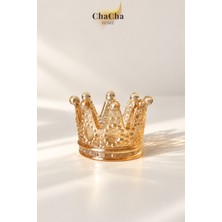 YNSK ChaCha Home Bal Cam Taç Tealight Mumluk Tekli Dekoratif Mumluk 5 x 5 cm