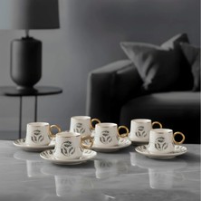 Jumbo Grace Gold 6-Person Coffee Cup Set - Gold