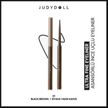 Judydoll Ultrafine Eyeliner Retractable Fine Tip Eyeliner 01 Black Brown