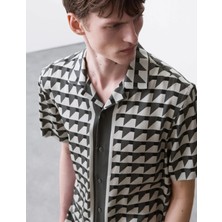 Marks & Spencer Straight Fit Geometric Print Shirt