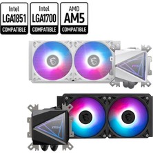 MSI Msı Mag Corelıquıd I240 Whıte 240MM Argb Cpu Sıvı Soğutucu (LGA1150/1151/1155/1156/1200/1700/1851/AM4/AM5 Uyumlu)