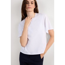 Intimissimi Cotton Short Sleeve Boxy Fit Blouse