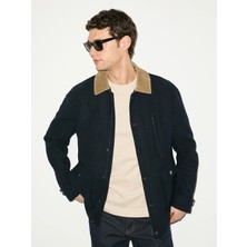 Cacharel Navy Melton Coat