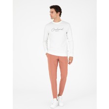 Cacharel Orange Slim Fit Ribbed Elastic Cuff Sweatpants