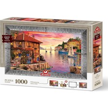 Tr Akdeniz Limanı 1000 Parça Çerçeveli Puzzle