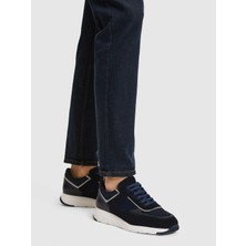Cacharel Navy %100 Leather Sneakers